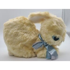 Vtg Yellow Douglas CUDDLE Toy BUNNY RABBIT Stuffed Animal Plush‎ W/ TAG 11" USA